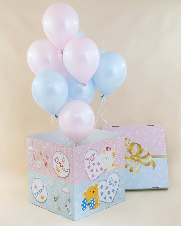 Коробка для воздушных шаров Гендер Пати