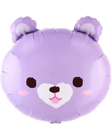 Фигура Голова Милый медведь сиреневый